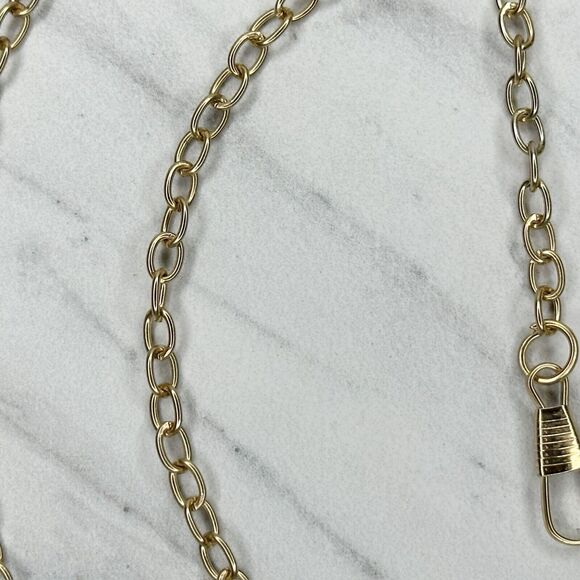 Skinny Dainty Gold Tone Chain Link Purse Handbag Bag Replacement Strap - Picture 12 of 14